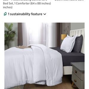 UTopia Elegant White Comforter twin Set